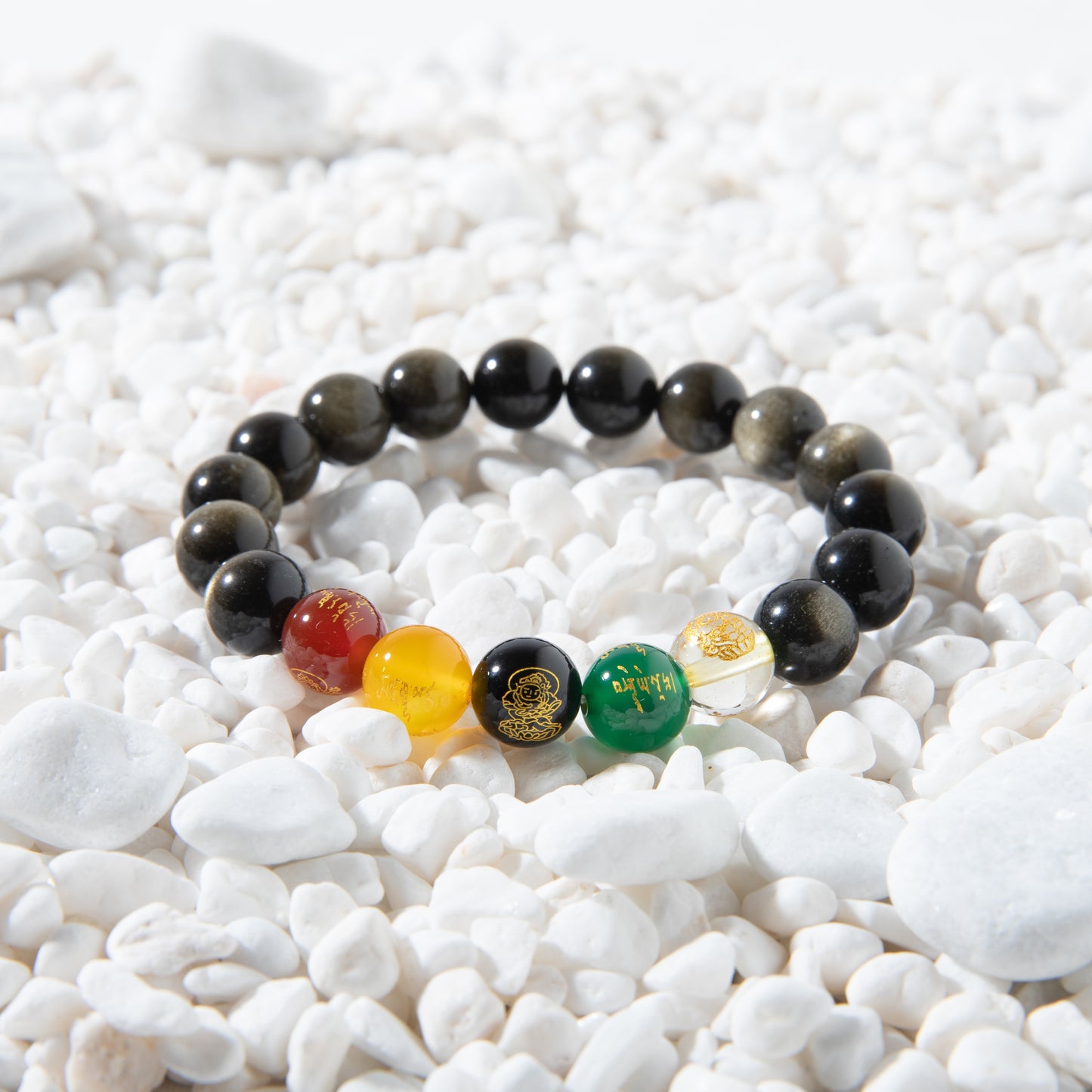 Obsidian five-energy bracelet, guarding wealth, attracting wealth, and preventing the outflow of wealth.